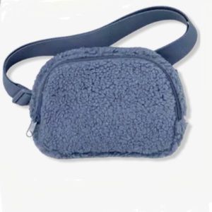NIB Shearling Blue Belt Bag